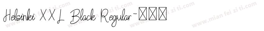 Helsinki XXL Black Regular字体转换